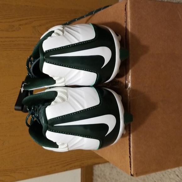 NIKE SIZE 16 GREEN WHITE VAPOR SPEED REPLACEABLE FOOTBALL CLEATS COMES WITH TOOL - Picture 8 of 12